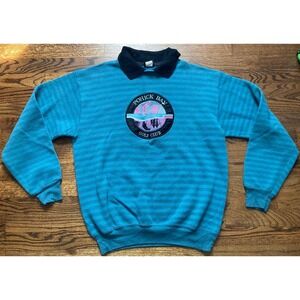 Vintage 90s Pohick Bay Golf Club Pullover Sweater Mens Large Travaux Striped USA